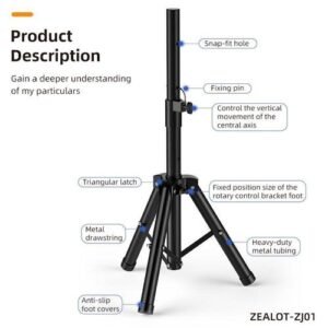 Zealot Adjustable Speaker Stand