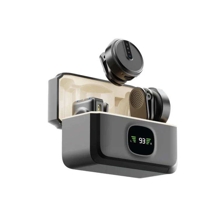 [GNGLMWIMICBK] Green Lion GLM Wireless Mic Lit with Type C & Lightning Cable & 3.5mm Camera Aux ( Bl
