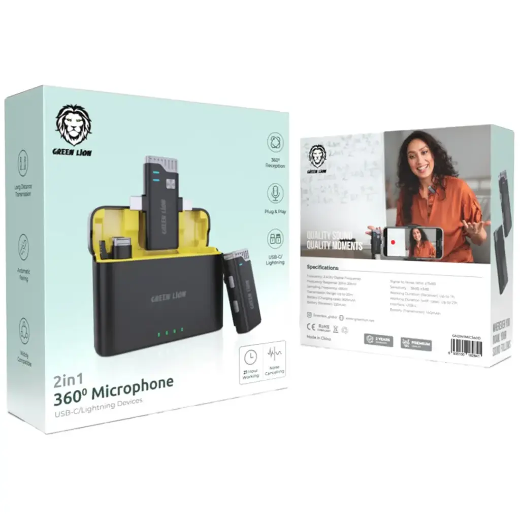 Green Lion 3 In 1 360° Microphone Black2