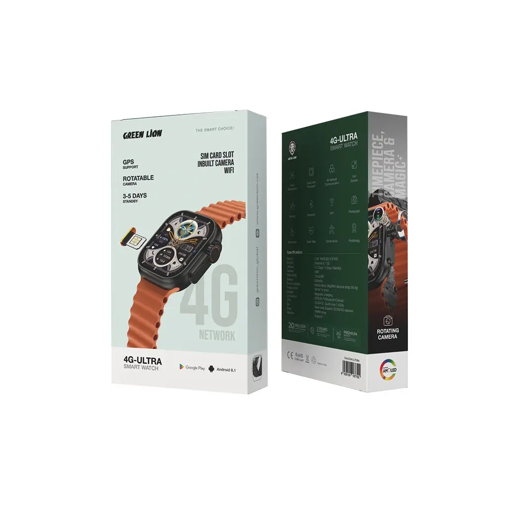 Green Lion Wearable Smartwatch & Accessories 4G Ultra Smart Watch 49 mm Strap Black [GN4GSWULTRBK]