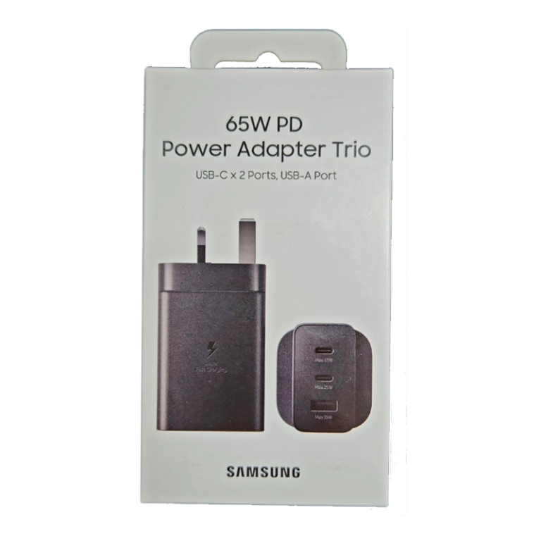 SamsungPD65WTrioPowerAdapterWithUsbTypeCx2PortsUsbAPortFastCharges