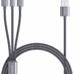 romoss CB25A cable with 3-in-1 Type-C, Lightning, and Micro-USB connectors